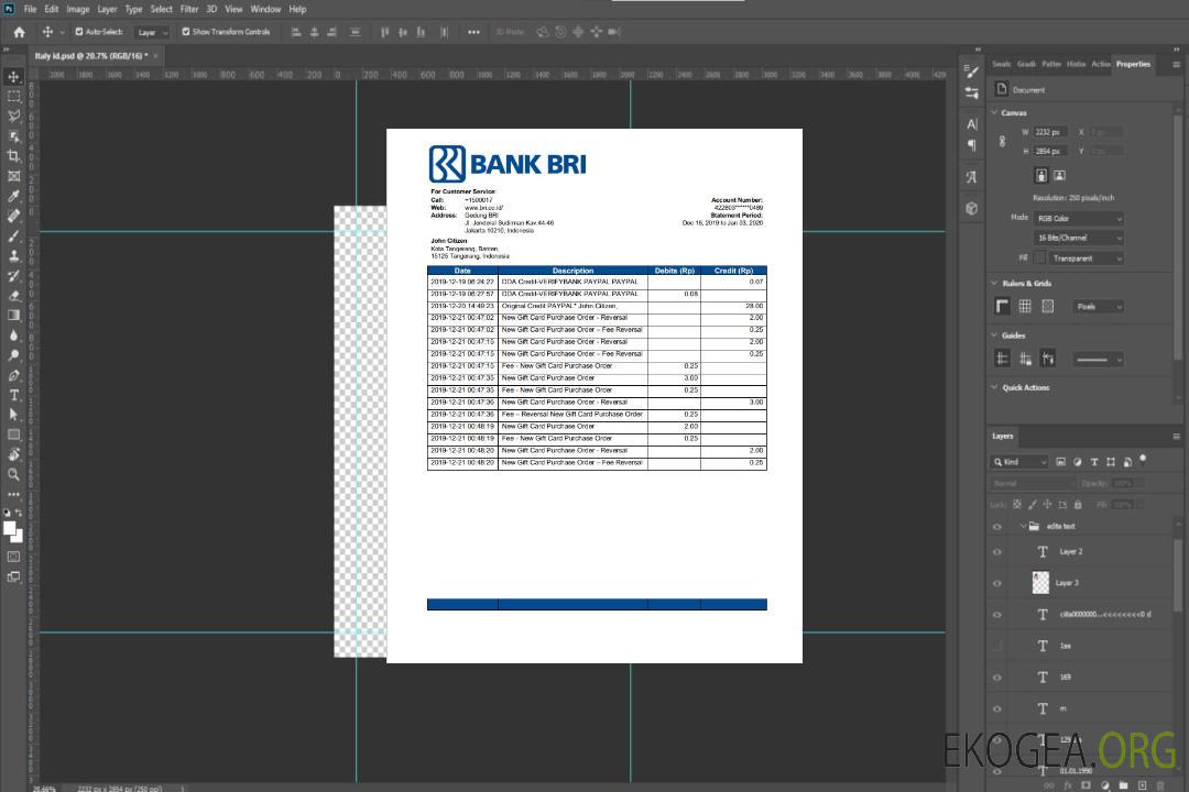Banque indonésienne Rakyat Indonesia (BRI) template